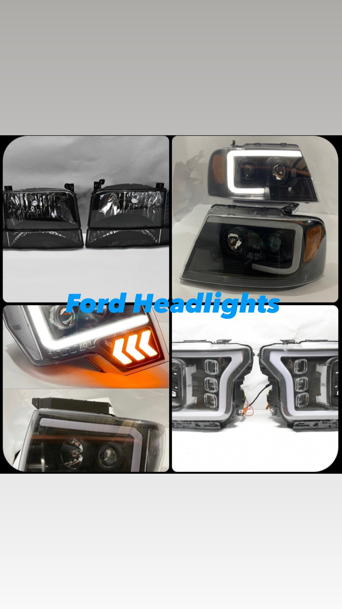Ford Headlights faros focos Luces delanteras micas