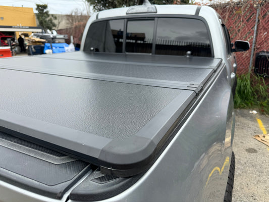 2016 to 2025 Toyota Tacoma 5ft bed size Fiber Hard Shell Tri-Folding Truck Bed Tonneau Cover Tapa Dura