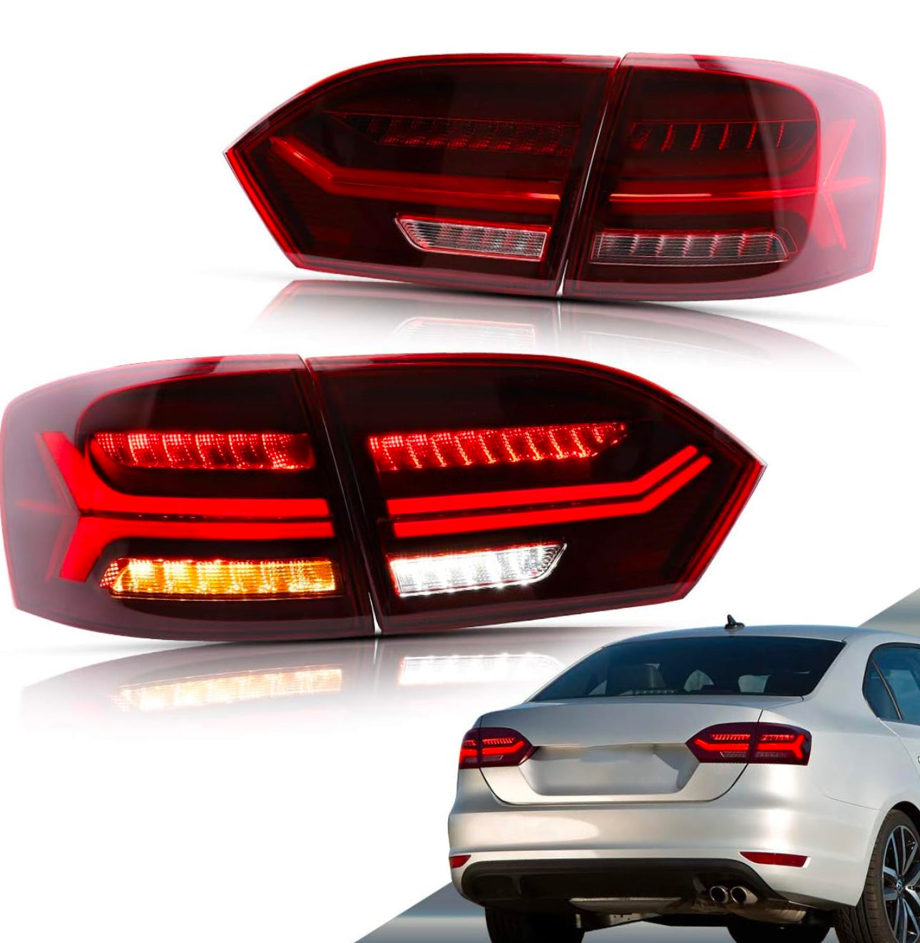 2011 to 2014 Volkswagen Jetta Sagitar does Not Fit GLI & Led Version Full LED Headlights Faros Focos Luces Micas