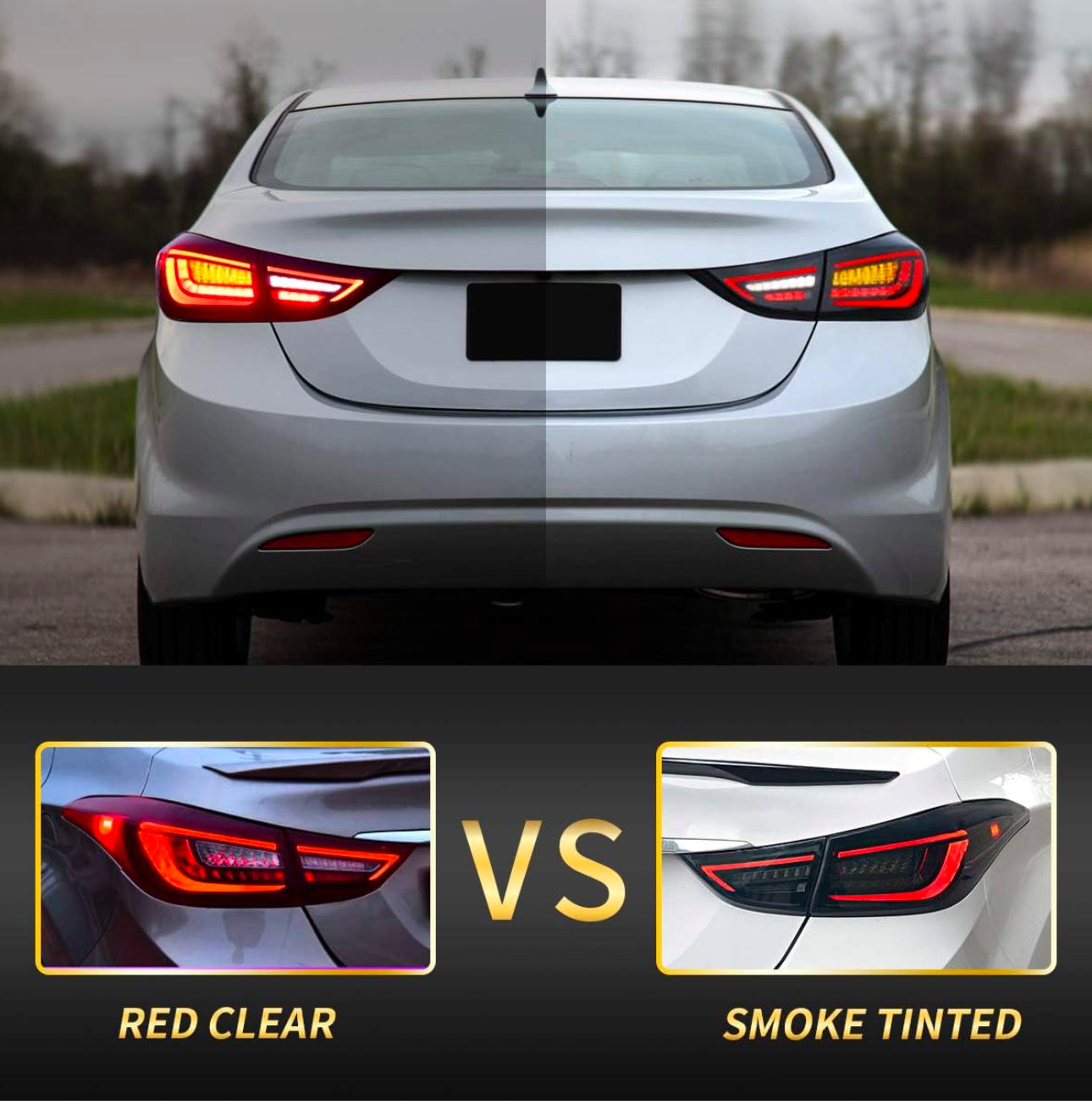 2011 to 2016 Hyundai Elantra does Not fit Hatchback Rear Tail Lamps reverse Taillights Luces Traseras micas Calaveras