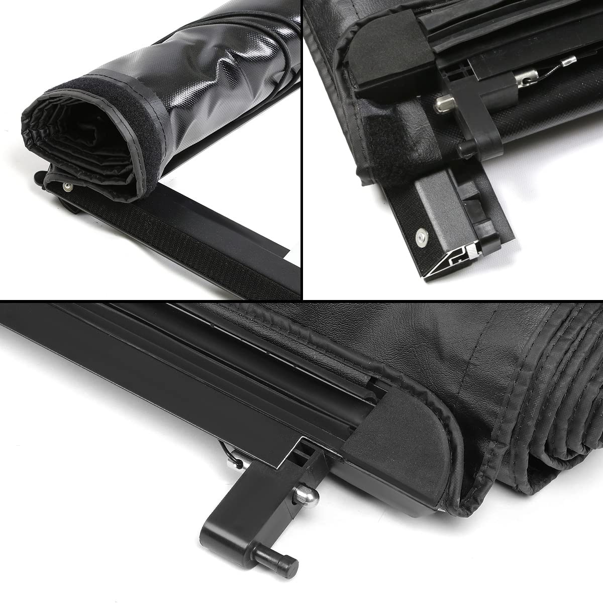 2004 to 2014 F-150 5.5Ft Soft Vinyl Roll Up Tonneau Cover Compatible with Fleet-side Bed Tapa Suave enrollable