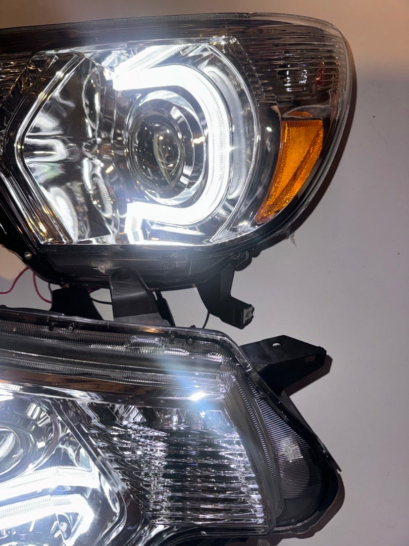 2012 to 2015 Toyota Tacoma LED DRL Headlights Faros Focos Luces Micas