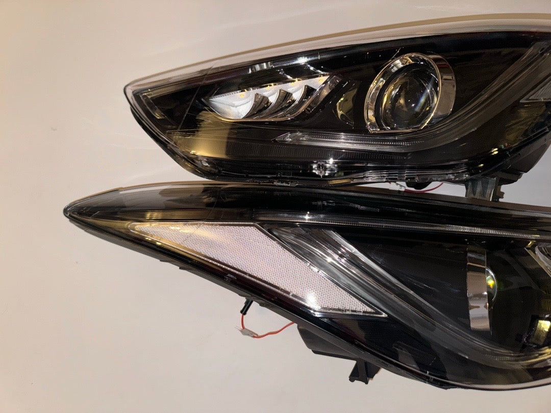 2012 to 2015 Hyundai Elantra Coupe Not for Hybrid Demon Eyes Headlights Faros Focos Luces Micas