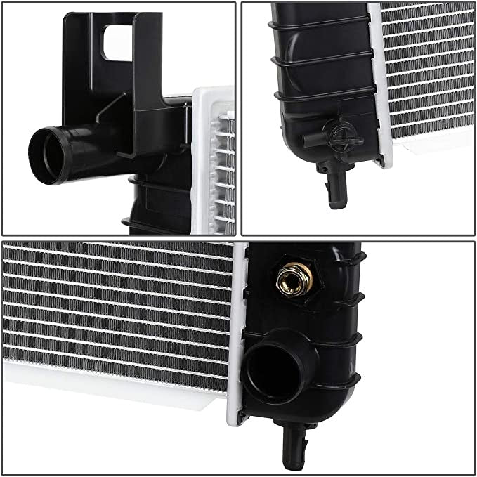 DNA Motoring OEM-RA-2334 28'' Radiator Compatible with 99-07 Escalade/Silverado/Sierra 1500 2500 / Suburban/Yukon, OE Style Aluminum Core Direct Fit Radiator, 1-5/16" Inlet / 1-9/16" Outlet