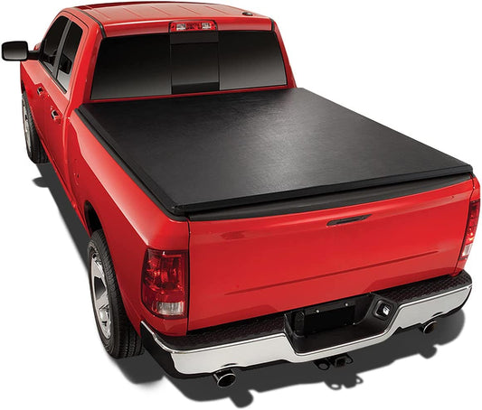 Truck Bed Soft Vinyl Roll-Up Tonneau Cover Compatible with Chevy Silverado GMC Sierra 1500 2500 3500 and HD Models 6.5ft Fleet-side Bed Black 1999 2000 2001 2002 2003 2004 2005 2006