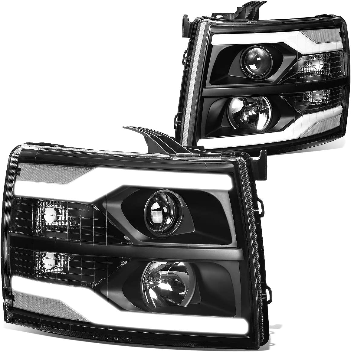 Chevy Silverado projector led drl headlights faros focos luces micas 2007 2008 2010 2011 2012 2013