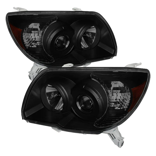 Toyota 4Runner Smoked Housing Amber Reflector Projector Headlamps Headlights faros micas luces delanteras 2006 2007 2008 2009