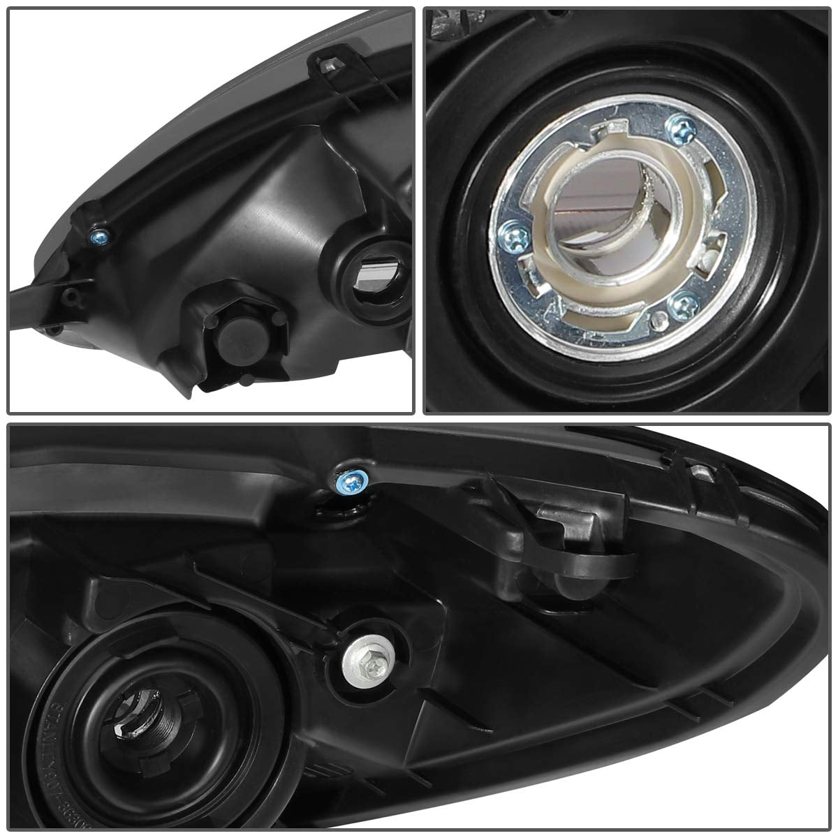Lexus ES300 and ES330 Chrome Housing Clear Lenses Headlamps Headlights Faros Focos Luces Traseras Micas for 2002 2003 2004
