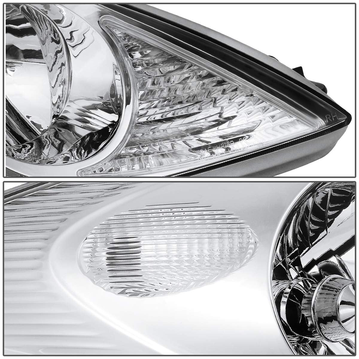 Lexus ES300 and ES330 Chrome Housing Clear Lenses Headlamps Headlights Faros Focos Luces Traseras Micas for 2002 2003 2004