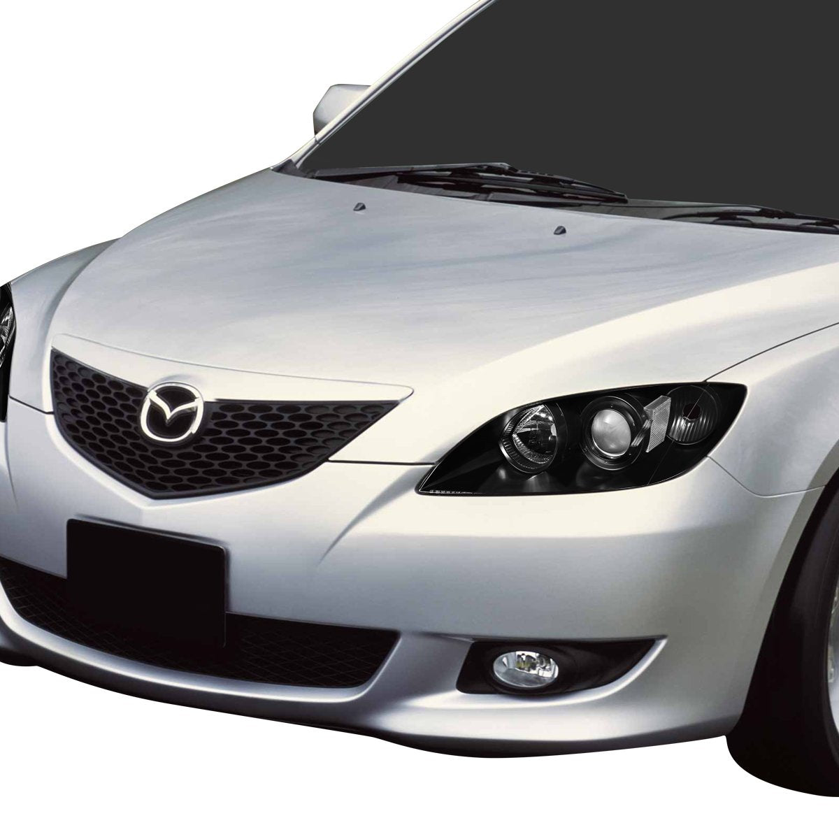 Mazda 3 4 door sedan only Black Housing Projector Headlamps Headlights faros focos luces micas 2004 2005 2006 2007 2008 2009