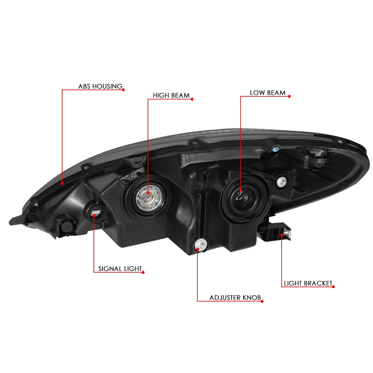 Lexus ES300 and ES330 Chrome Housing Clear Lenses Headlamps Headlights Faros Focos Luces Traseras Micas for 2002 2003 2004