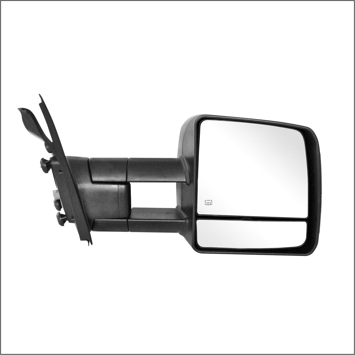 Toyota Tundra Sequoia Towing Mirrors Espejos De Remolque Black With Heated Defrost Power Adjusted Mirror Function Amber Signal light 2007 2008 2009 2010 2011 2012 2013 2014 2015 2016 2017