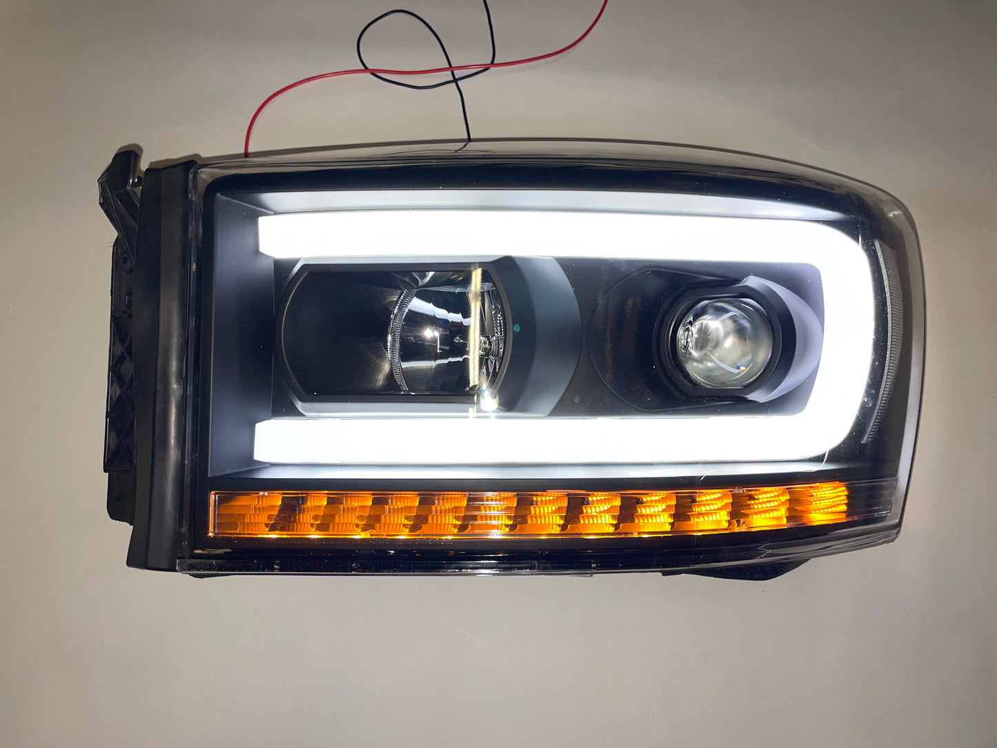 Dodge Ram 1500 2500 3500 Black Housing Clear Lenses DRL LED blinker projector Headlights faros focos luces micas 2006 2007 2008 2009