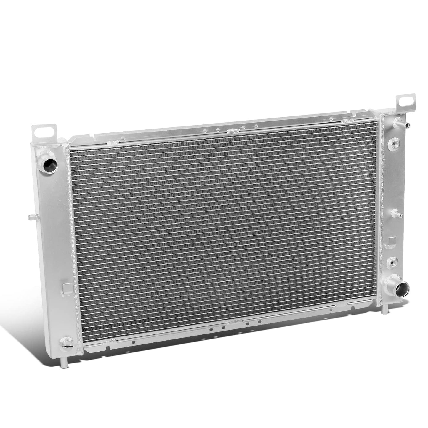 2-Row Full Aluminum Radiator Compatible with 1999 to 2006 Silverado 2500/Suburban 1500/Yukon/Yukon XL 1500/Sierra 1500/Sierra 2500, 4.8L/ 5.3L V8, Metallic