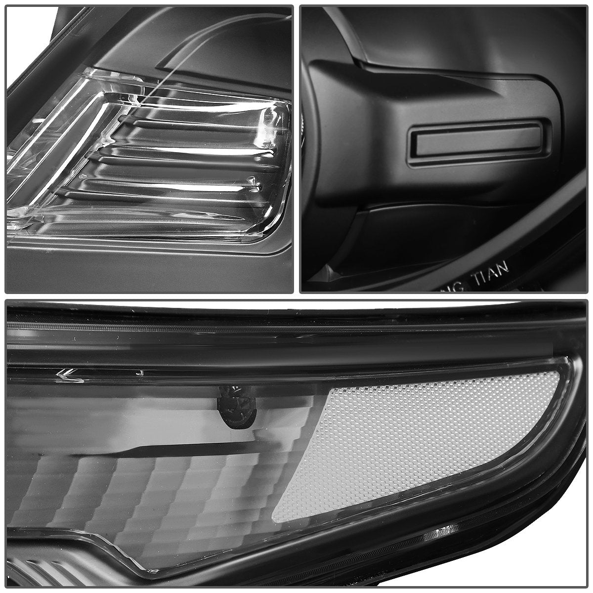 Ford Explorer Black Housing Headlamps Headlights Faros Focos Luces Micas 2011 2012 2013 2014 2015