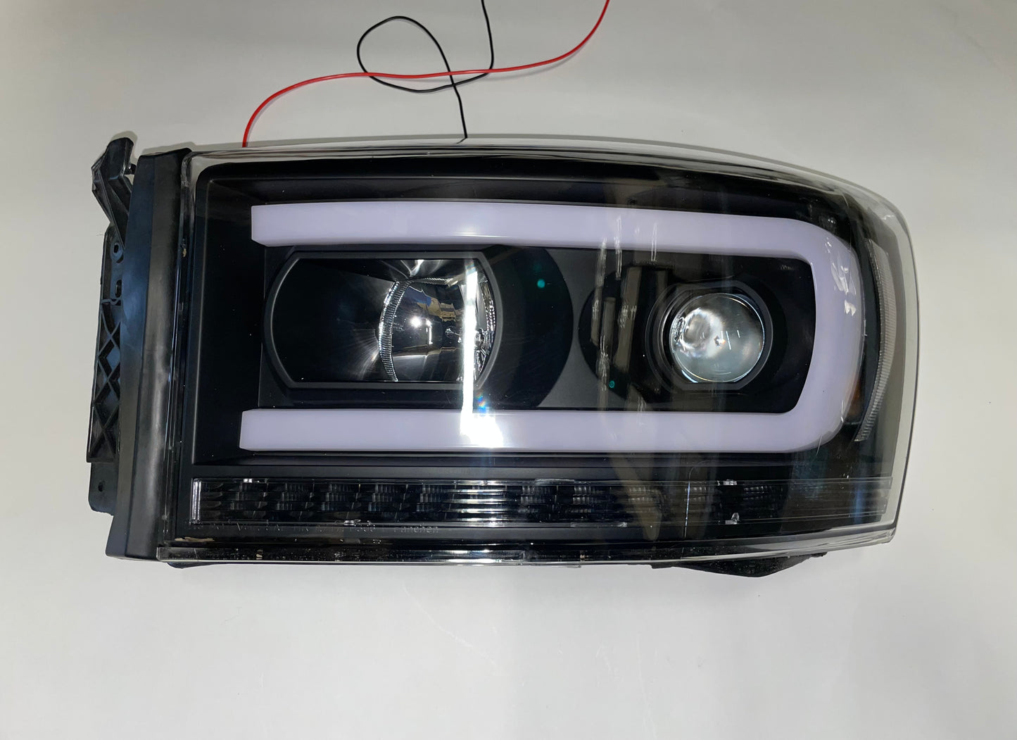 Dodge Ram 1500 2500 3500 Black Housing Clear Lenses DRL LED blinker projector Headlights faros focos luces micas 2006 2007 2008 2009