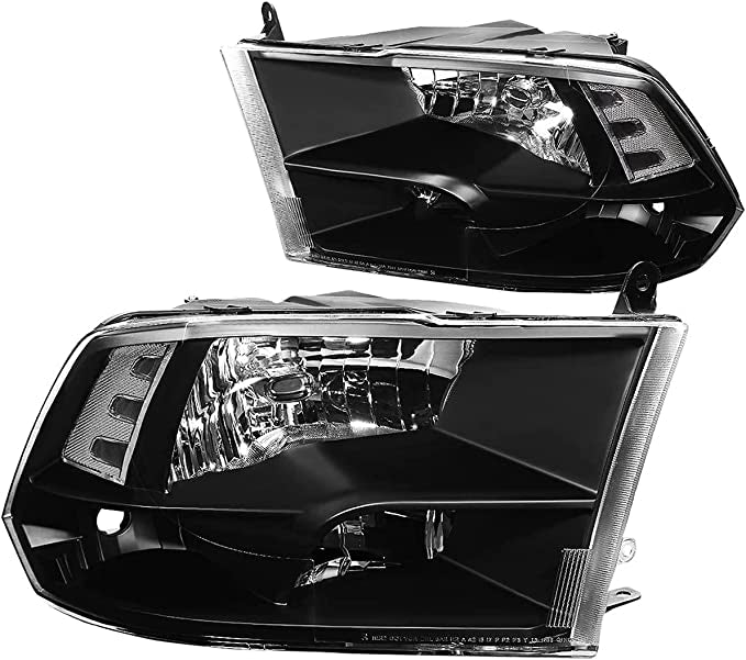 Dodge Ram Black Housing Clear Reflector 2009 1500 2500 3500 2009 2010 2011 2012 2013 2014 2015 2016 2017 2018