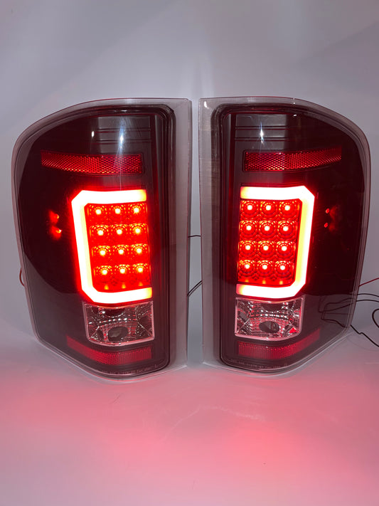 Chevy Silverado 1500 2500 3500 and HD models LED C style Taillights Reverse lights faros focos Luces micas 2007 2008 2009 2010 2011 2012 2013 2014