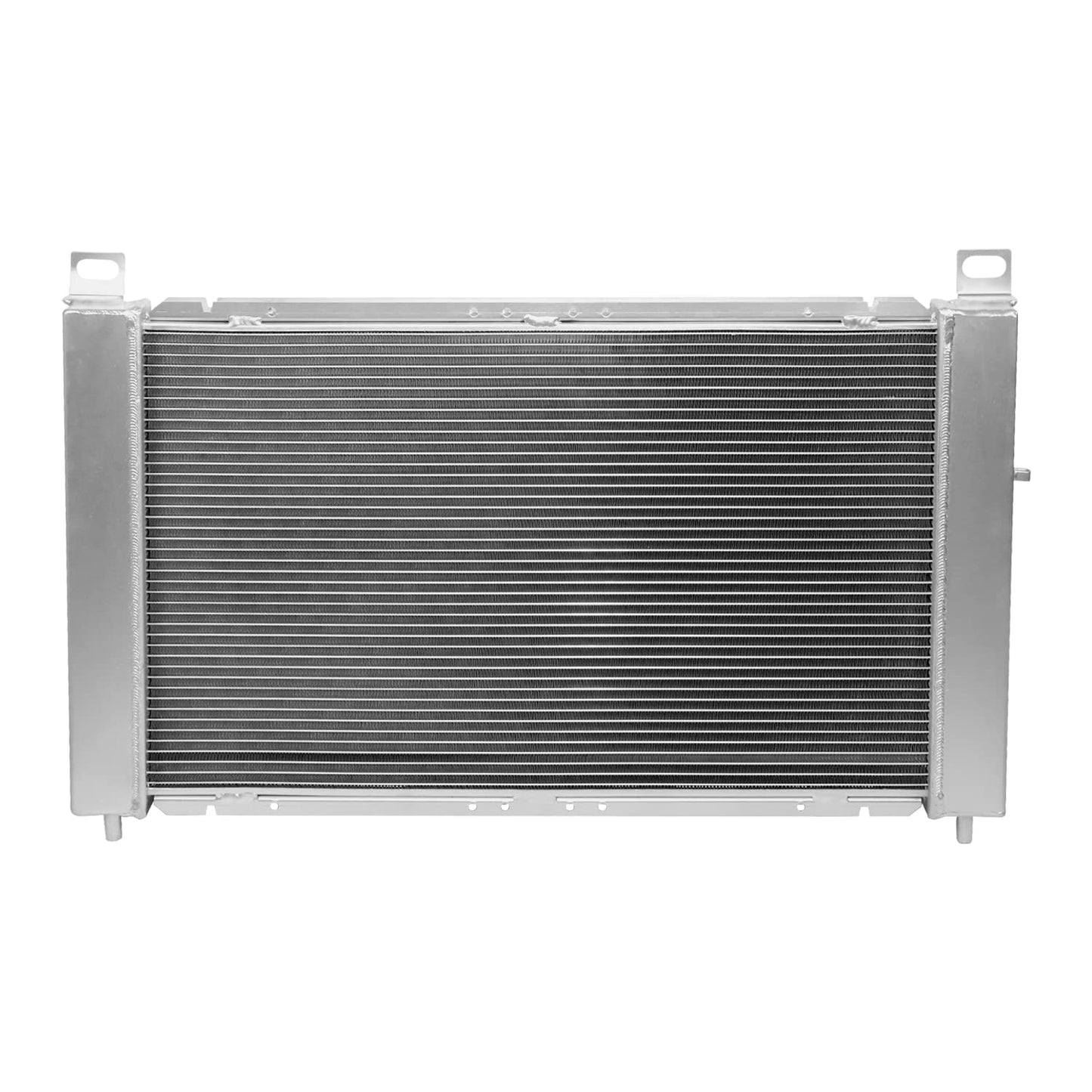 2-Row Full Aluminum Radiator Compatible with 1999 to 2006 Silverado 2500/Suburban 1500/Yukon/Yukon XL 1500/Sierra 1500/Sierra 2500, 4.8L/ 5.3L V8, Metallic