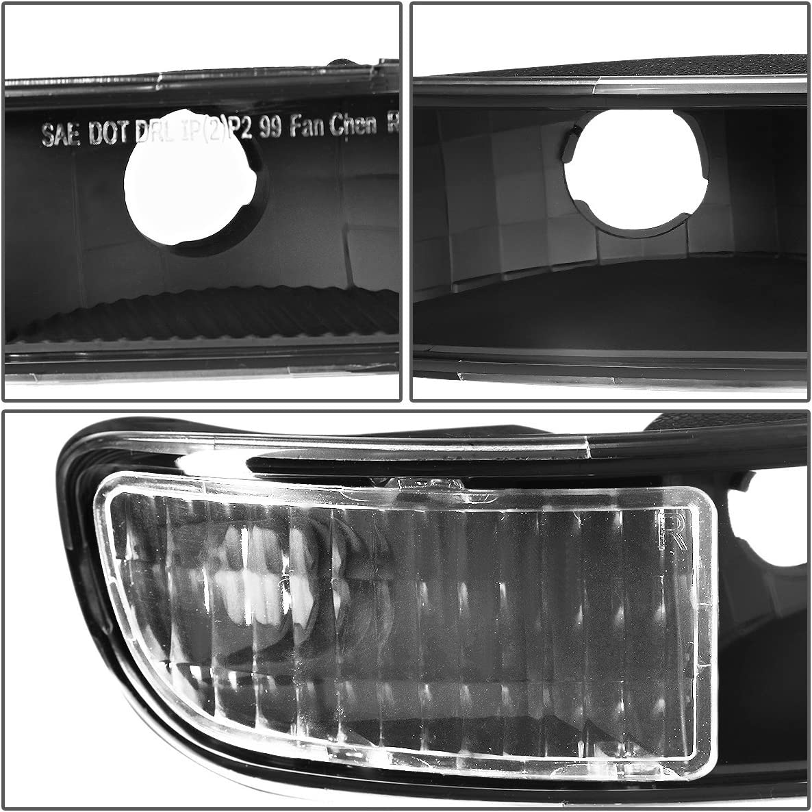 GMC Sierra black housing LED DRL headlight faros focos 1999 2000 2001 2002 2003 2004 2005 2006