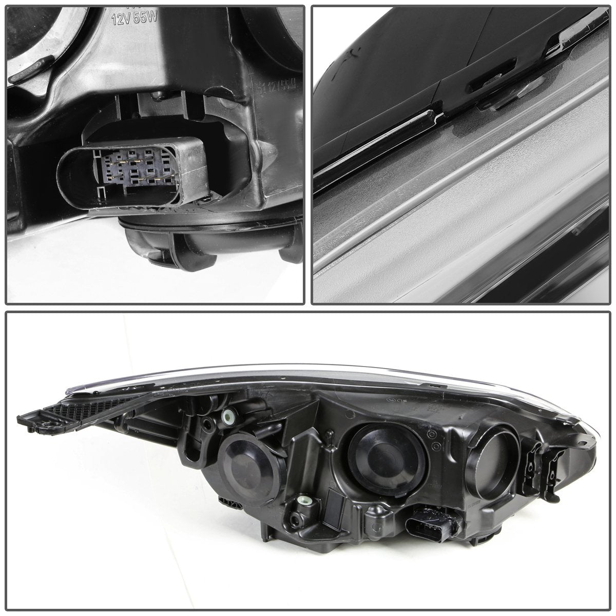 Ford Focus Chrome Housing Amber Reflector Headlamps Headlights Faros Focos Luces 2012 2013 2014