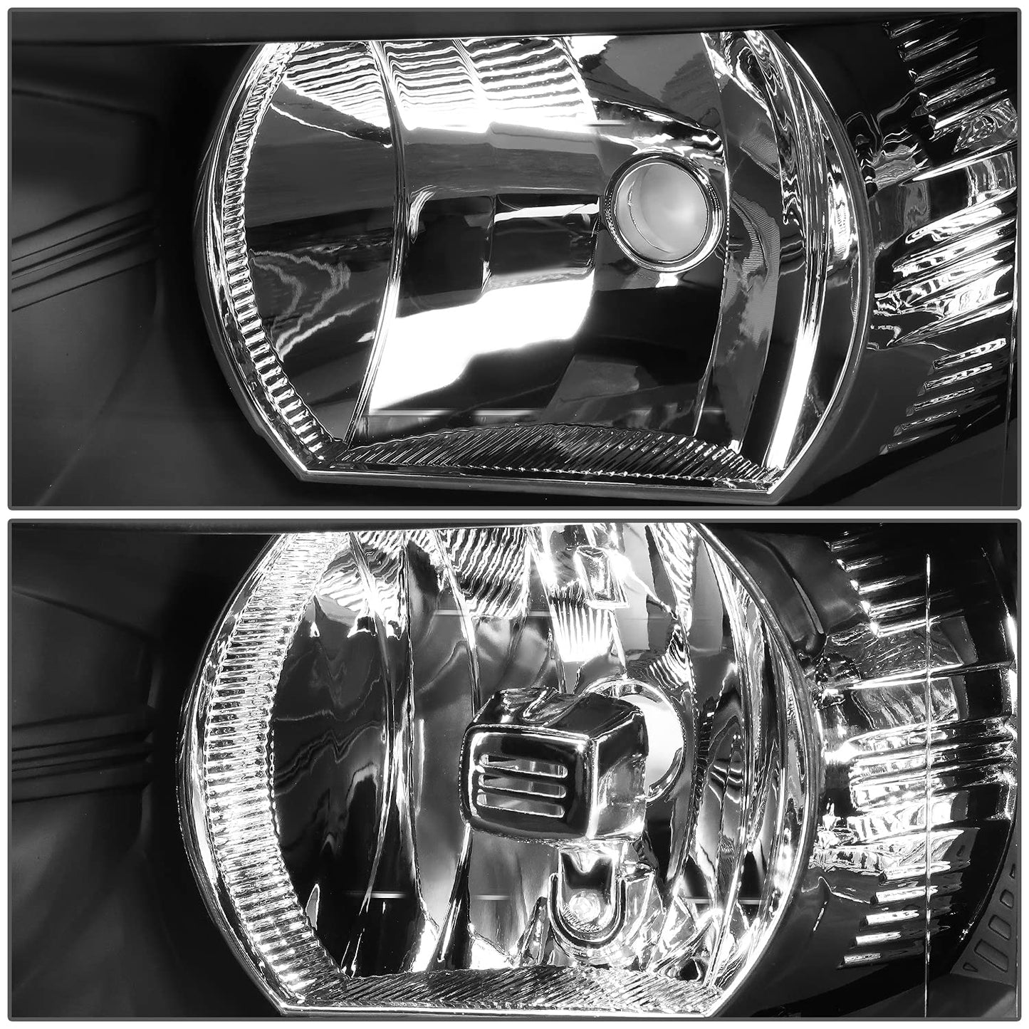 Chevy Silverado Black Housing Headlamps Headlights Faros Focos luces Micas 2007 2008 2009 2010 2011 2012 2013