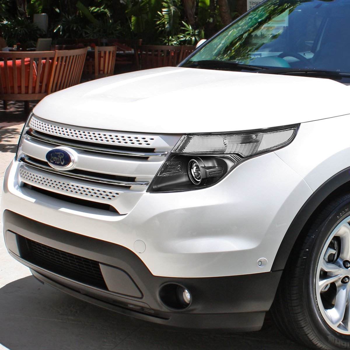 Ford Explorer Black Housing Headlamps Headlights Faros Focos Luces Micas 2011 2012 2013 2014 2015